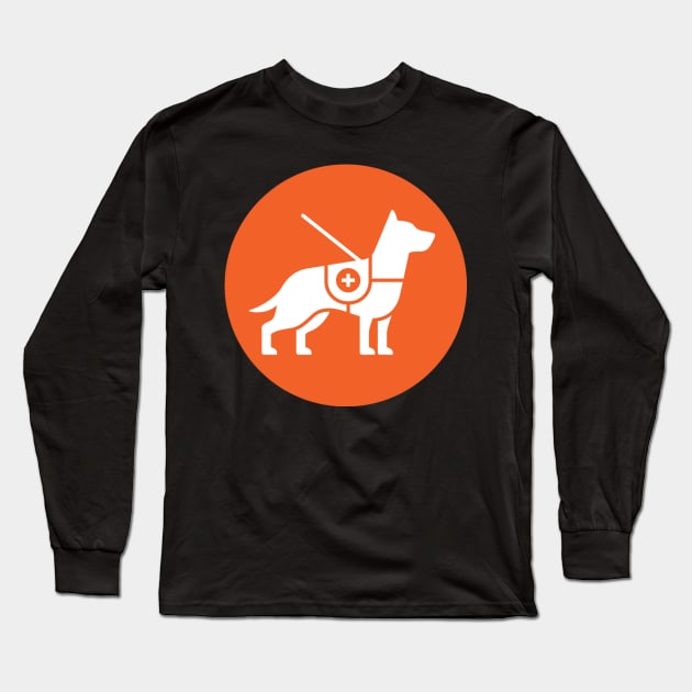 Service Dog Long Sleeve T-Shirt by  The best hard hat stickers 